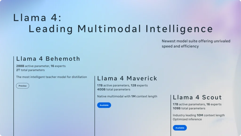 Meta releases the next-generation flagship AI model Llama 4 – cnBeta.COM mobile version [Chinese]